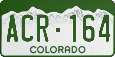 CO license plate ACR164