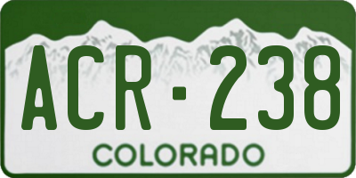 CO license plate ACR238