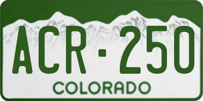 CO license plate ACR250