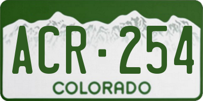 CO license plate ACR254