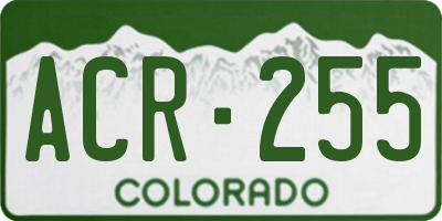 CO license plate ACR255