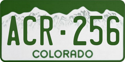CO license plate ACR256