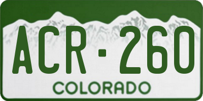 CO license plate ACR260