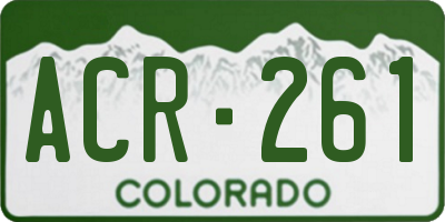 CO license plate ACR261