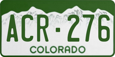 CO license plate ACR276