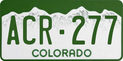 CO license plate ACR277