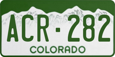 CO license plate ACR282