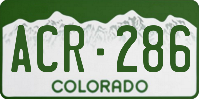 CO license plate ACR286