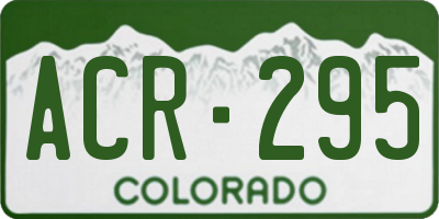 CO license plate ACR295
