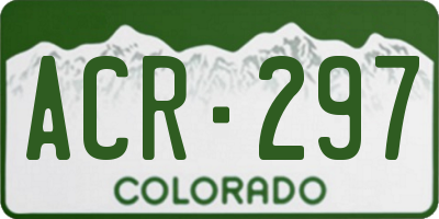 CO license plate ACR297