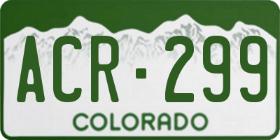 CO license plate ACR299