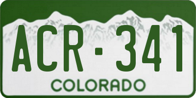 CO license plate ACR341