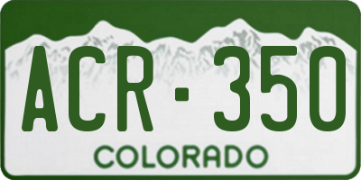 CO license plate ACR350