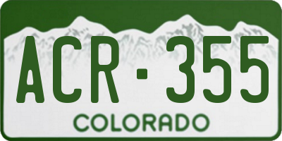 CO license plate ACR355