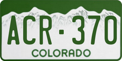 CO license plate ACR370