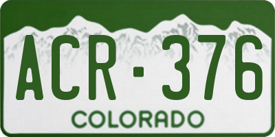 CO license plate ACR376