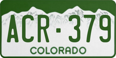 CO license plate ACR379
