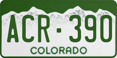 CO license plate ACR390