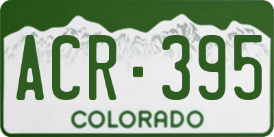 CO license plate ACR395