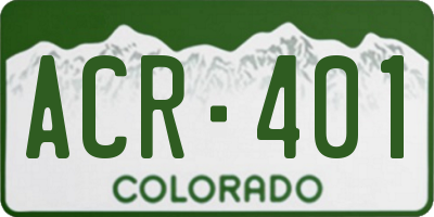 CO license plate ACR401