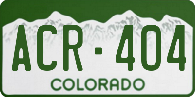 CO license plate ACR404