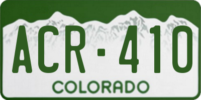 CO license plate ACR410