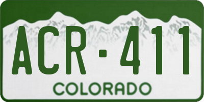 CO license plate ACR411