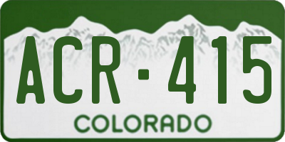 CO license plate ACR415