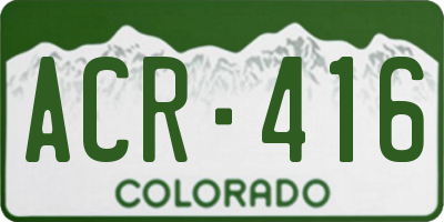 CO license plate ACR416