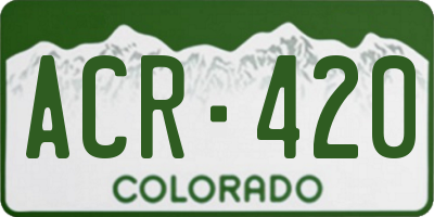 CO license plate ACR420