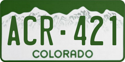 CO license plate ACR421