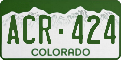 CO license plate ACR424