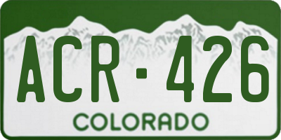 CO license plate ACR426