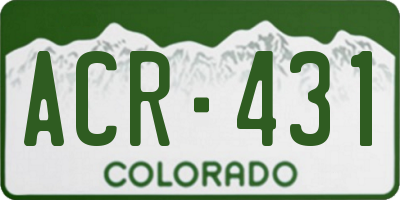 CO license plate ACR431