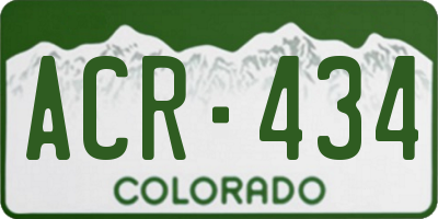 CO license plate ACR434