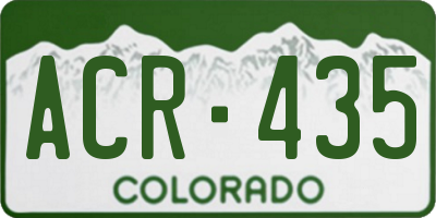 CO license plate ACR435