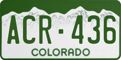 CO license plate ACR436