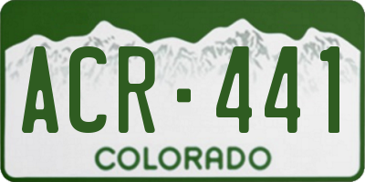 CO license plate ACR441