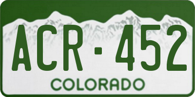 CO license plate ACR452