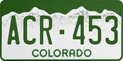 CO license plate ACR453