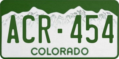 CO license plate ACR454