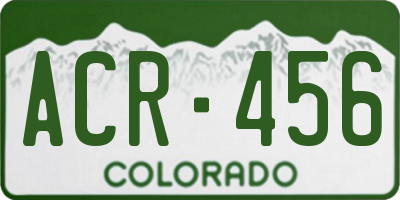 CO license plate ACR456