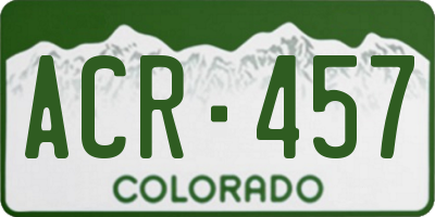 CO license plate ACR457