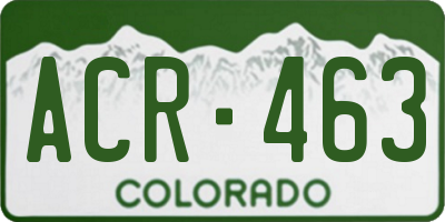 CO license plate ACR463