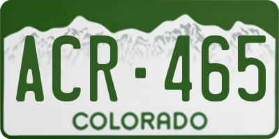 CO license plate ACR465