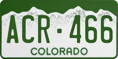 CO license plate ACR466