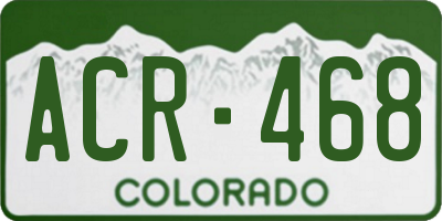CO license plate ACR468