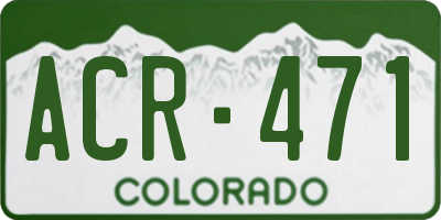 CO license plate ACR471