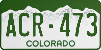 CO license plate ACR473