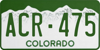 CO license plate ACR475